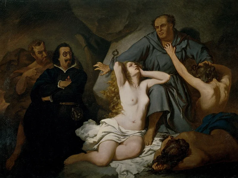 1828-Francisco Sans Cabot - Il sogno dell'inferno di Lutero di Quevedo